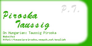 piroska taussig business card